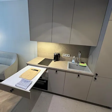 New Cozy Designer In Uzupis Walk To Old Town In A Luxury Building Garden View Balcony Апартаменты Вильнюс