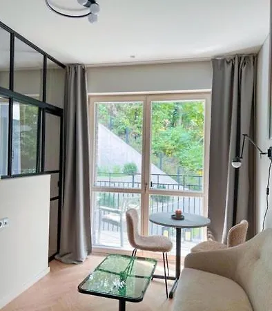Апартаменты New Cozy Designer In Uzupis Walk To Old Town In A Luxury Building Garden View Balcony *