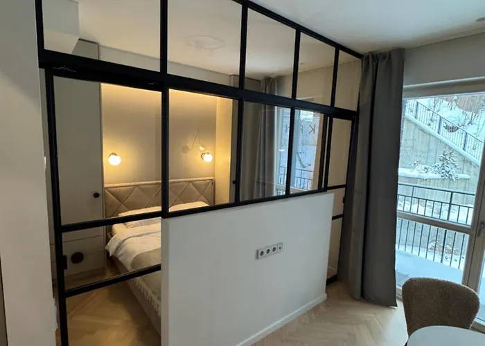 Апартаменты New Cozy Designer In Uzupis Walk To Old Town In A Luxury Building Garden View Balcony *