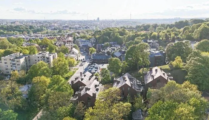 New Cozy Designer In Uzupis Walk To Old Town In A Luxury Building Garden View Balcony 아파트